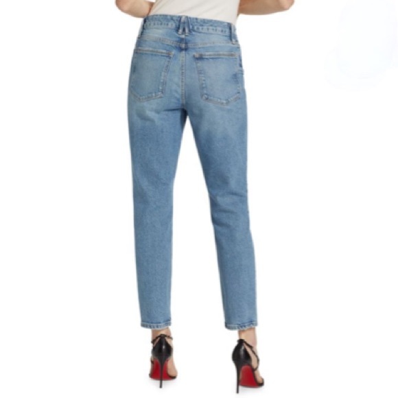 Good American Good Classic High Rise Distressed Jeans, Indigo - Size 28 - Picture 2 of 12